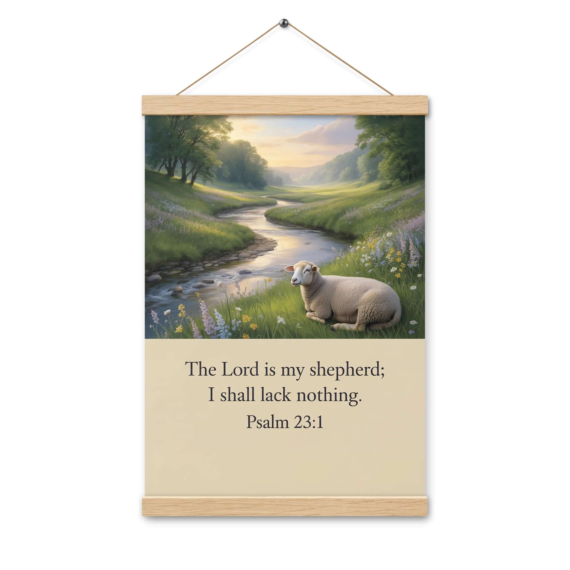 Psalm 23:1 Bible Verse, I shall Enhanced Matte Paper Poster With Hanger