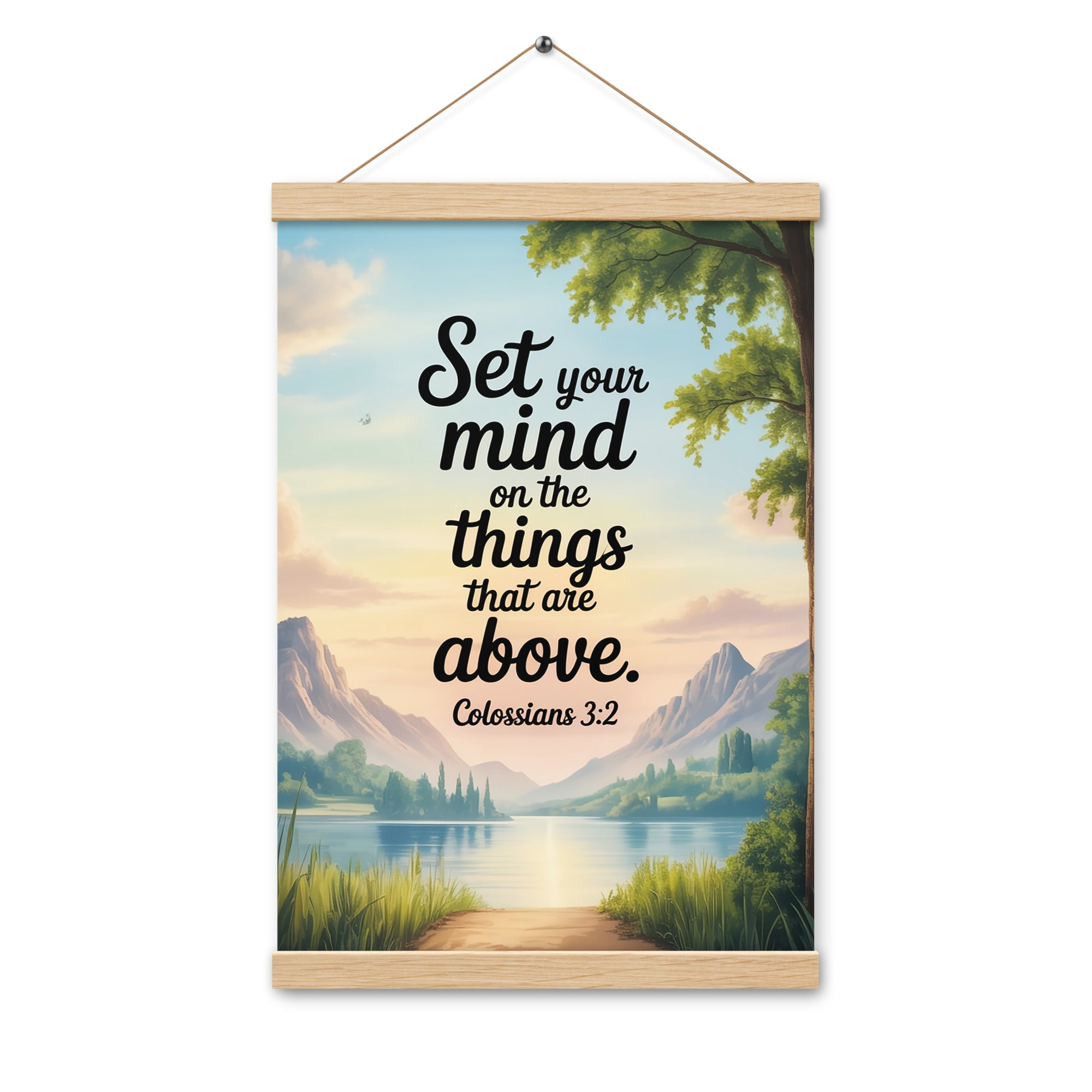 Colossians 3:2 Bible Verse Set Enhanced Matte Paper Poster With Hanger