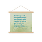 Psalm 23:4 Bible Verse, fear no evil Enhanced Matte Paper Poster With Hanger Wall Art Oak 14″×14″