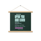 Matthew 11:29-30 Bible Verse, I am gentle Enhanced Matte Paper Poster With Hanger Wall Art Oak 14″×14″
