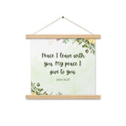 John 14:27 Bible Verse, My peace Enhanced Matte Paper Poster With Hanger Wall Art Oak 14″×14″