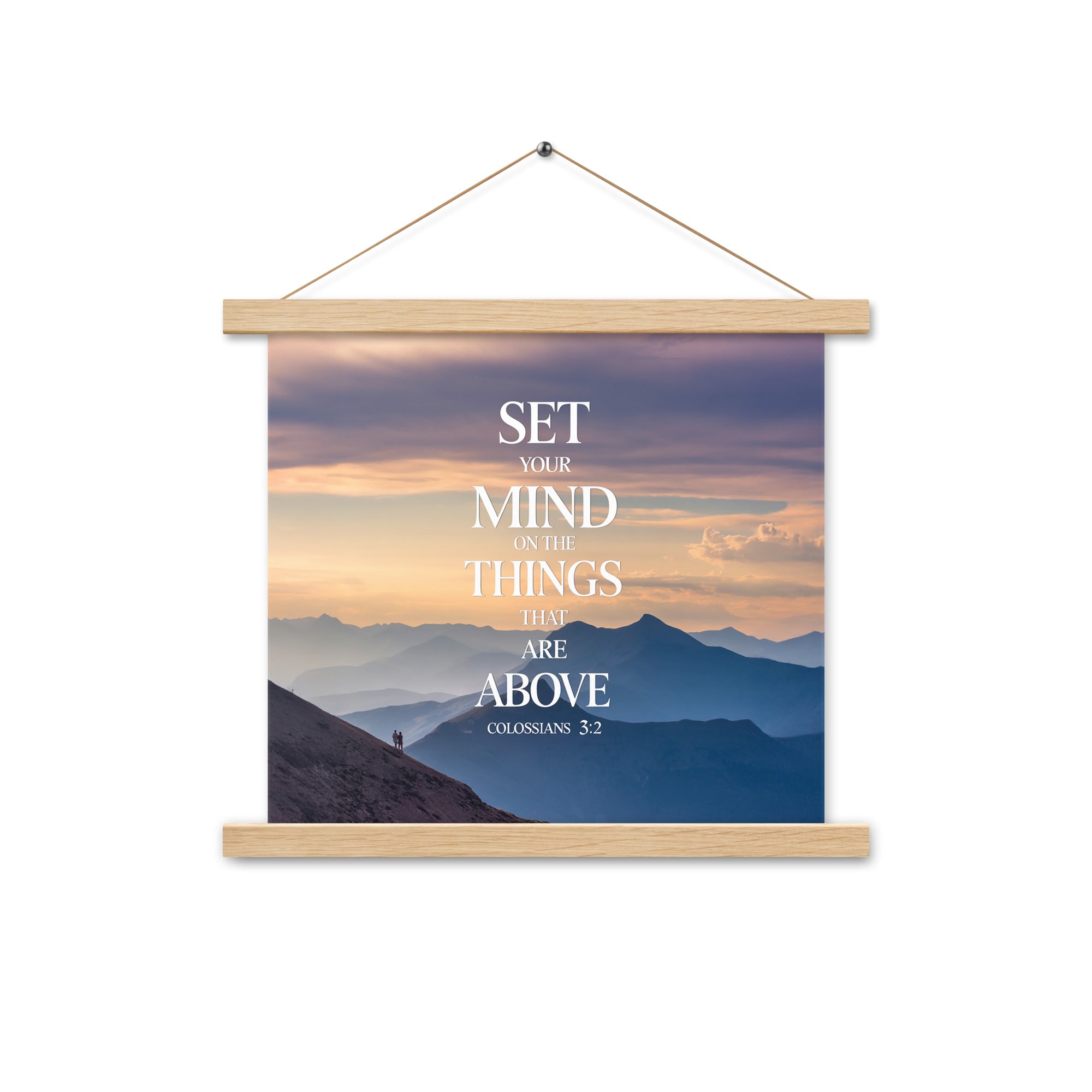 Colossians 3:2 Bible Verse things that Enhanced Matte Paper Poster With Hanger Oak 14″×14″