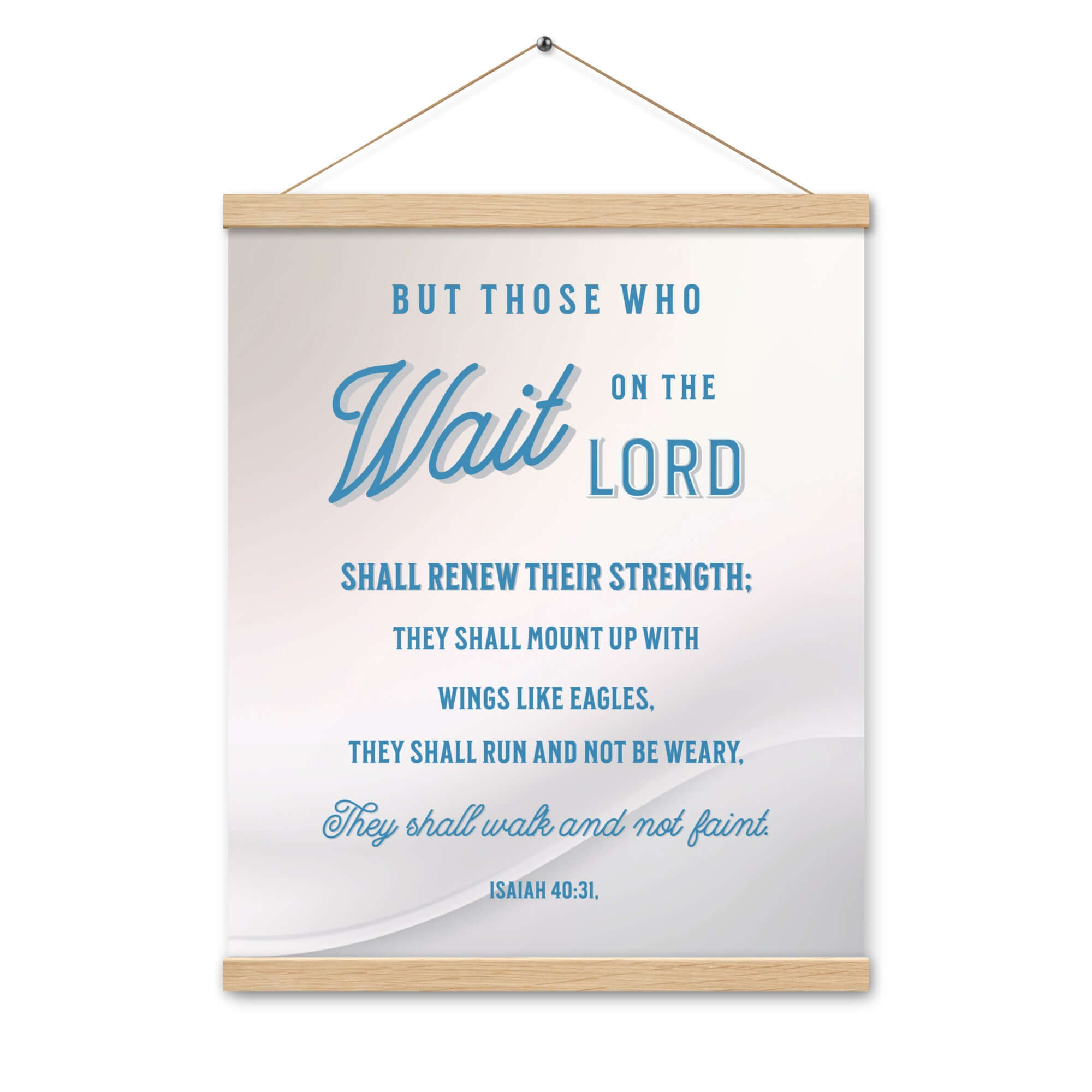 Isaiah 40:31 Bible Verse, Wings like Eagles Enhanced Matte Paper Poster With Hanger Wall Art