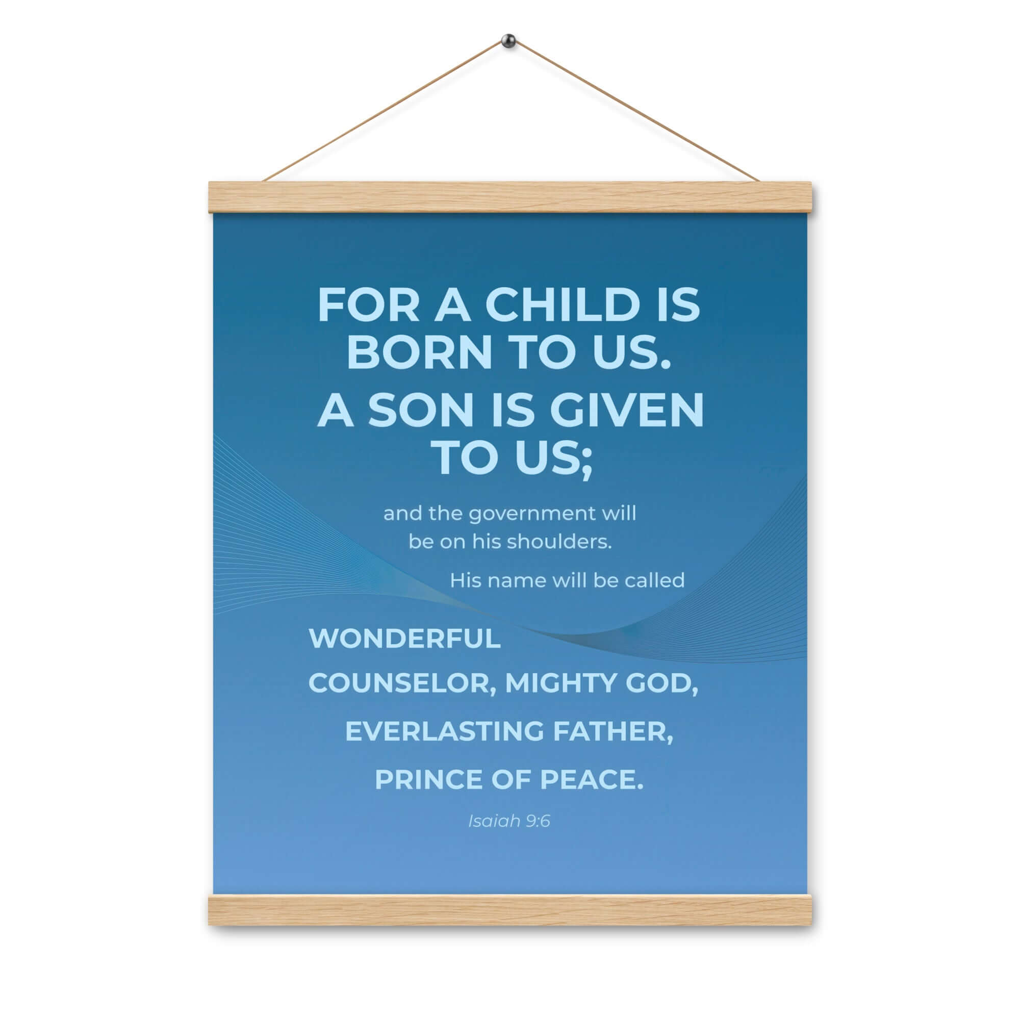 Isaiah 9:6 Bible Verse, Everlasting Father Enhanced Matte Paper Poster With Hanger Wall Art
