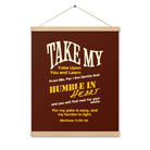 Matthew 11:29-30 Bible Verse, learn from me Enhanced Matte Paper Poster With Hanger Wall Art