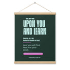 Matthew 11:29-30 Bible Verse, I am gentle Enhanced Matte Paper Poster With Hanger Wall Art
