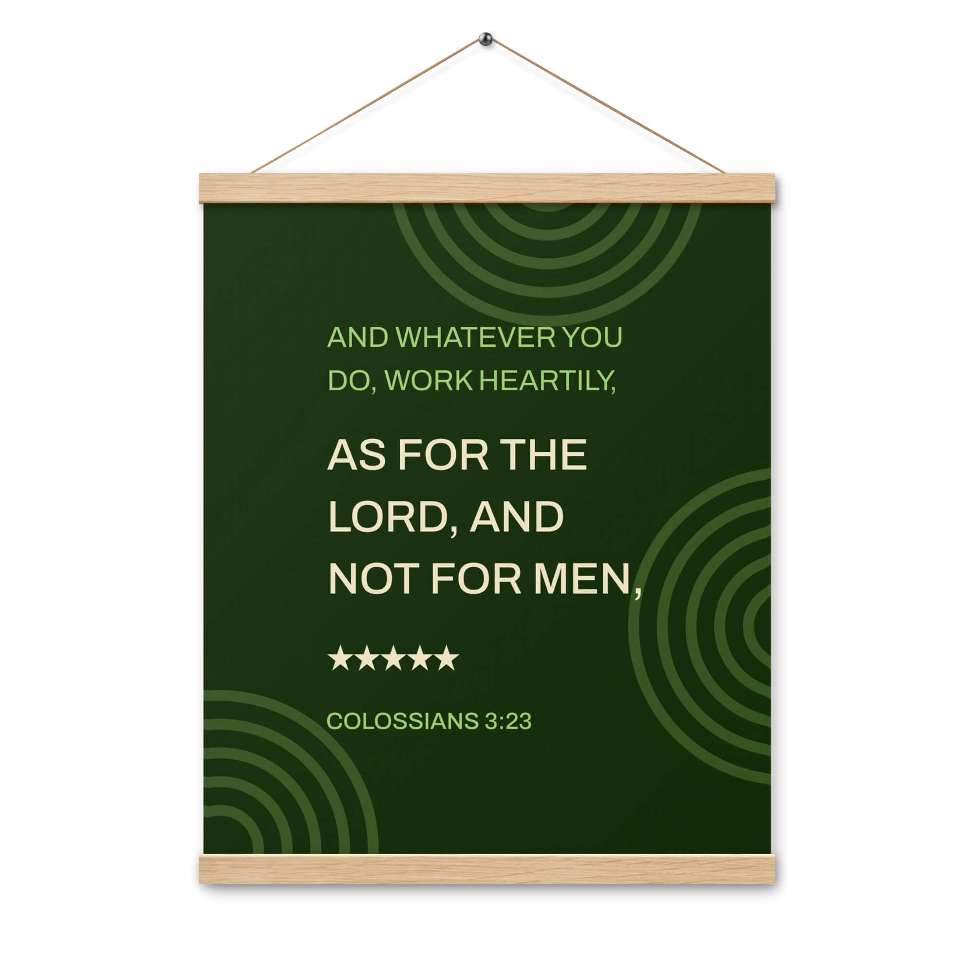 Colossians 3:23 Bible Verse, not for men Enhanced Matte Paper Poster With Hanger Wall Art
