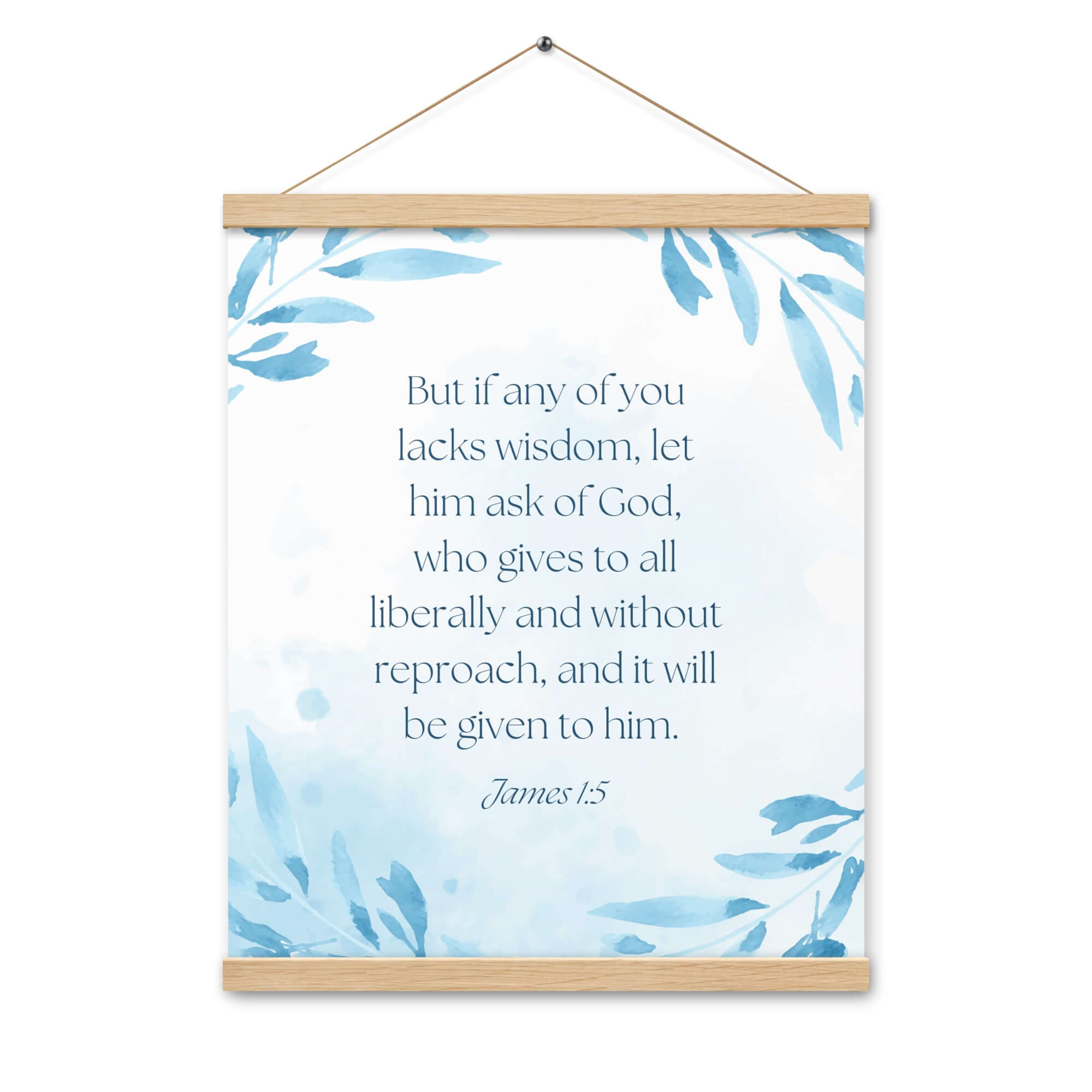 James 1:5 Bible Verse, lacks wisdom Enhanced Matte Paper Poster With Hanger Wall Art