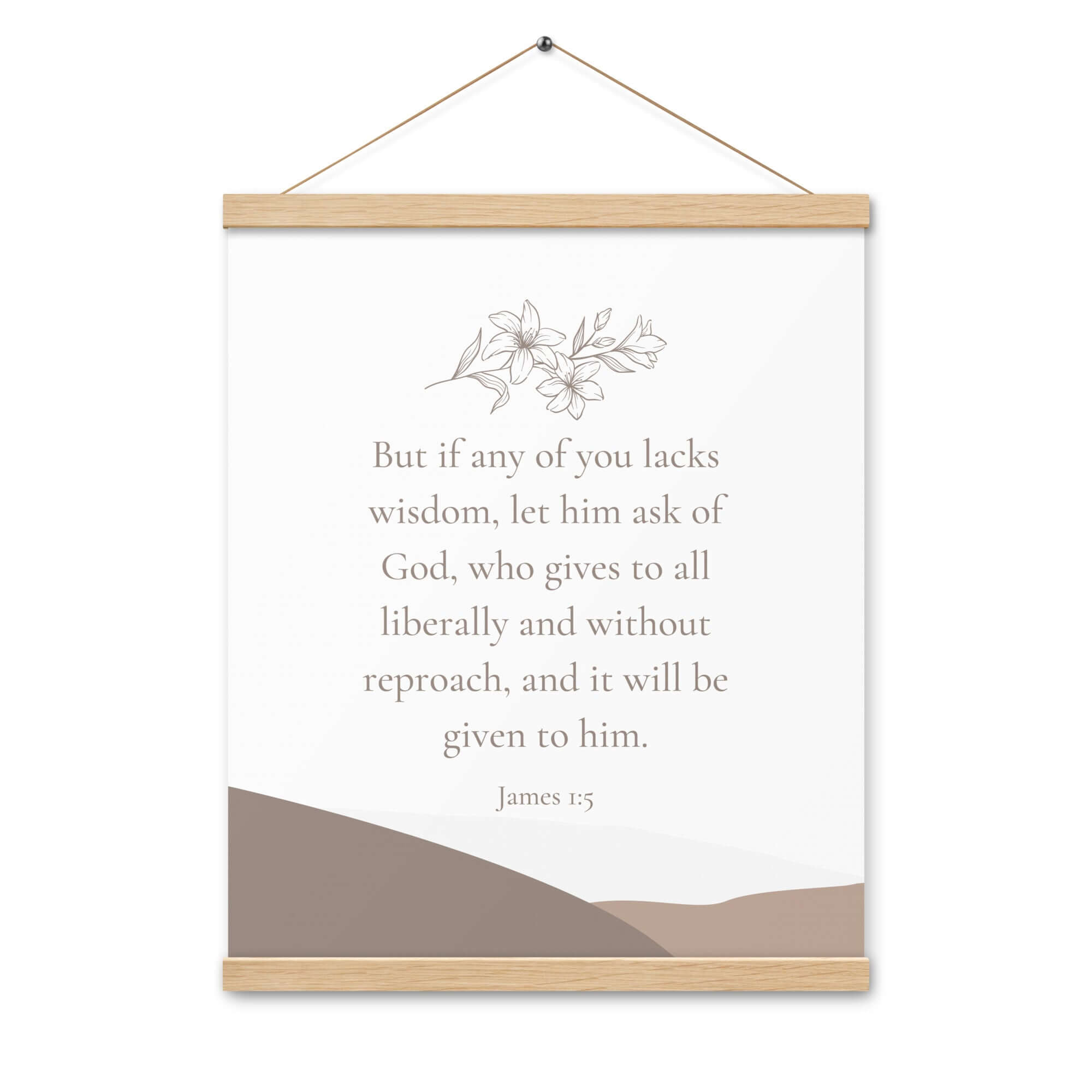 James 1:5 Bible Verse, ask of God Enhanced Matte Paper Poster With Hanger Wall Art
