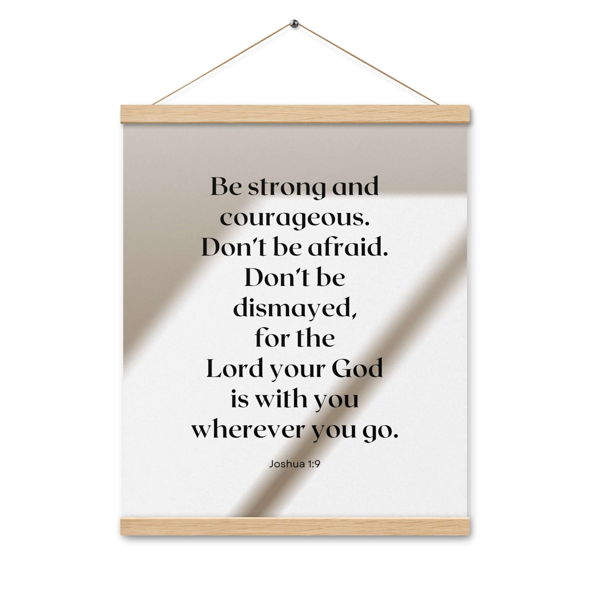 Joshua 1:9 Bible Verse, for the Lord Enhanced Matte Paper Poster With Hanger Wall Art