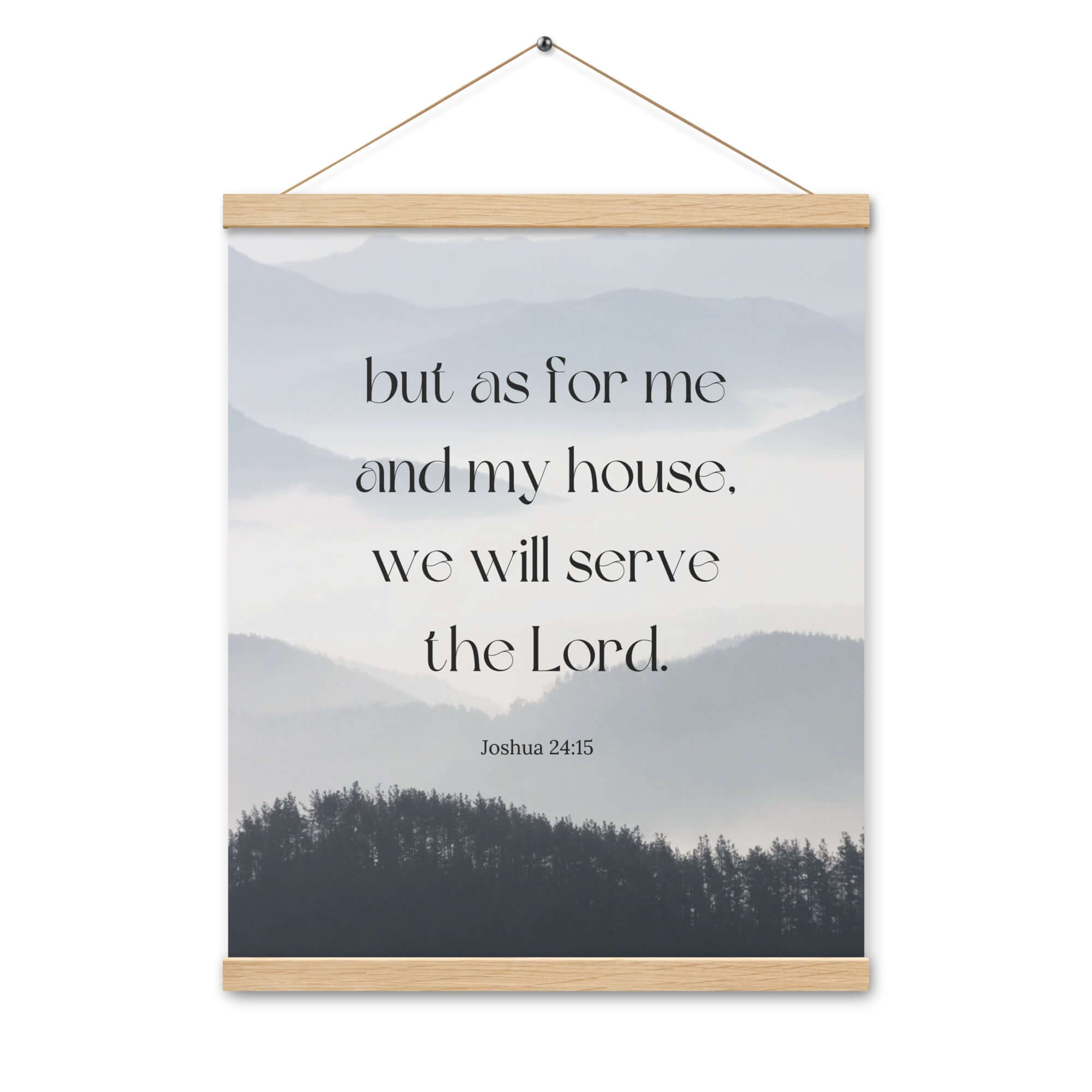 Joshua 24:15 Bible Verse, whom you Enhanced Matte Paper Poster With Hanger Wall Art