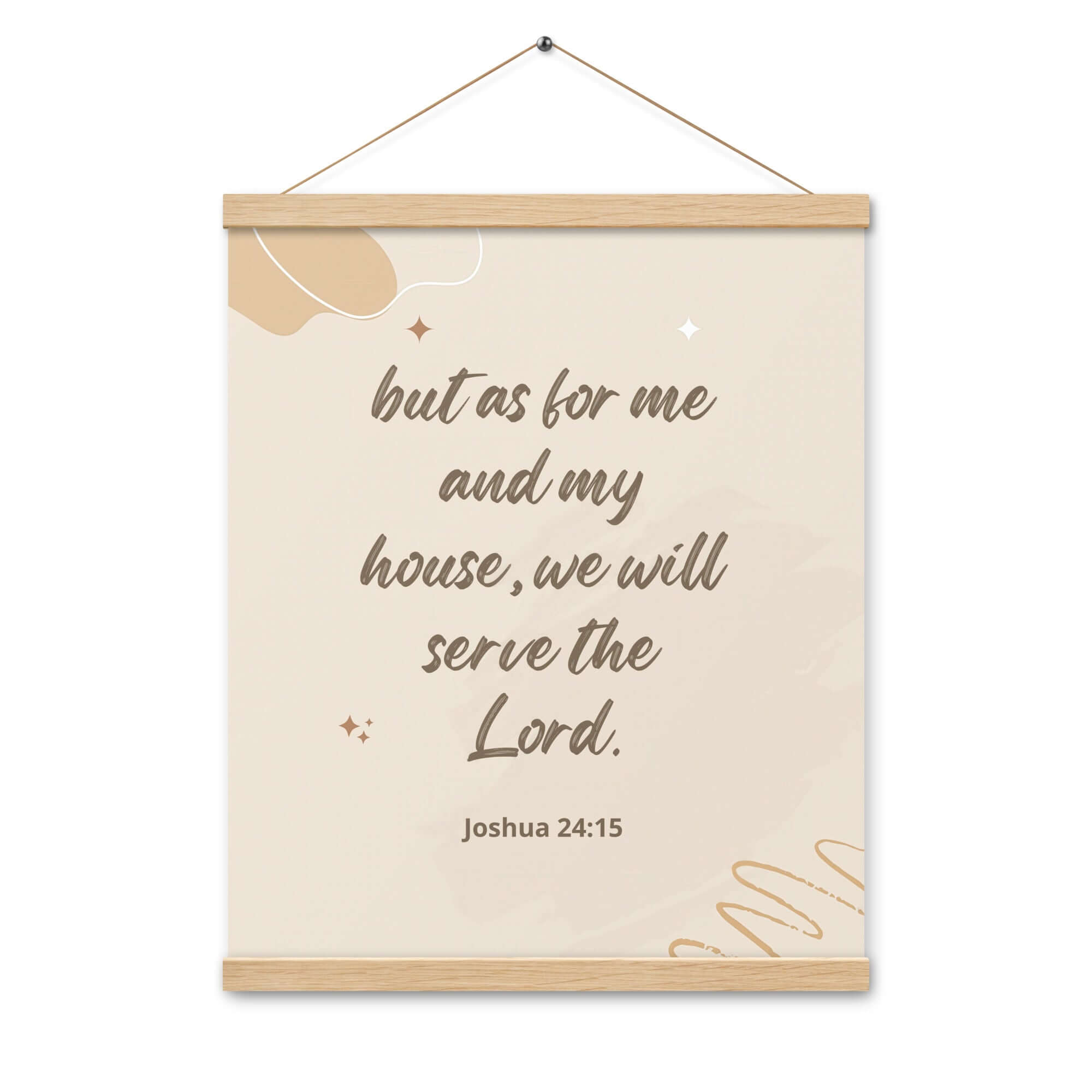 Joshua 24:15 Bible Verse, will serve Enhanced Matte Paper Poster With Hanger Wall Art