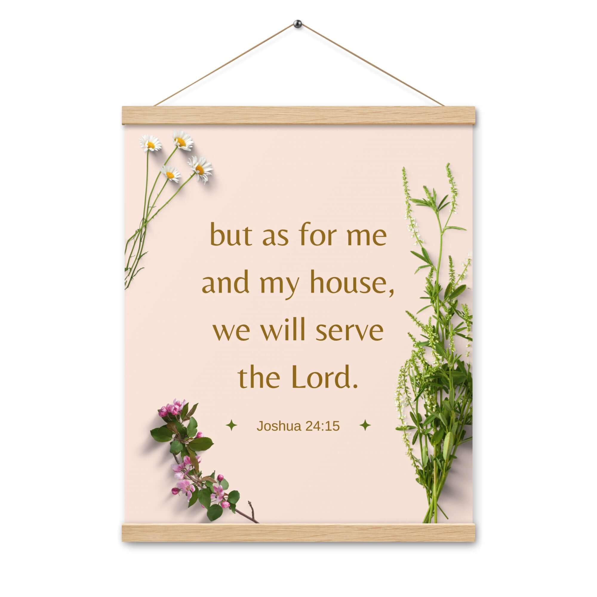 Joshua 24:15 Bible Verse, your fathers Enhanced Matte Paper Poster With Hanger Wall Art