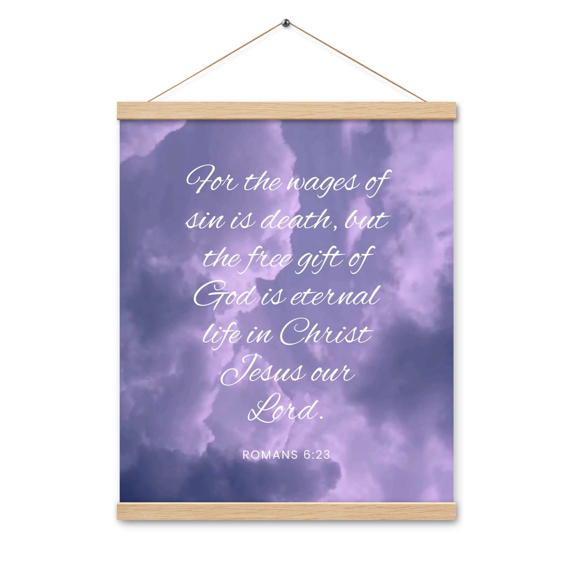 Romans 6:23 Bible Verse, free gift Enhanced Matte Paper Poster With Hanger Wall Art
