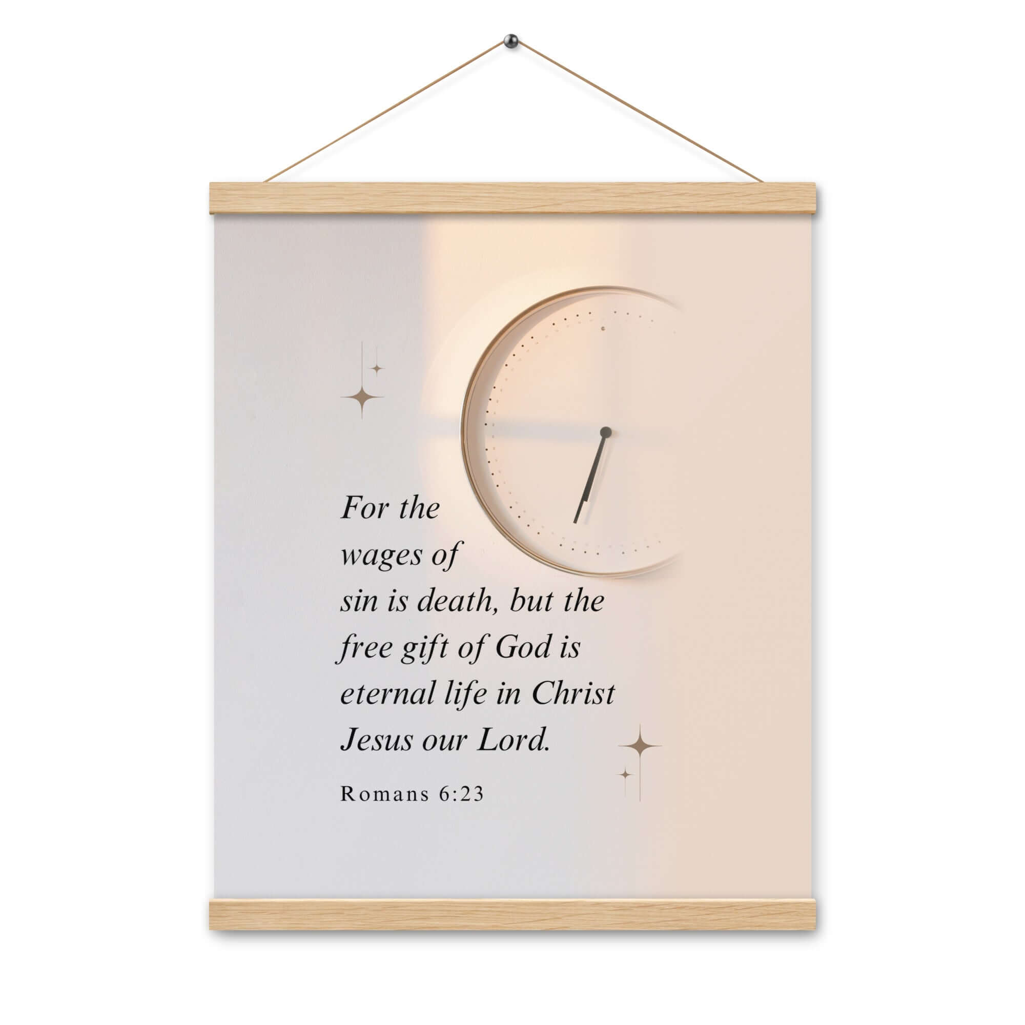 Romans 6:23 Bible Verse, our Lord Enhanced Matte Paper Poster With Hanger Wall Art