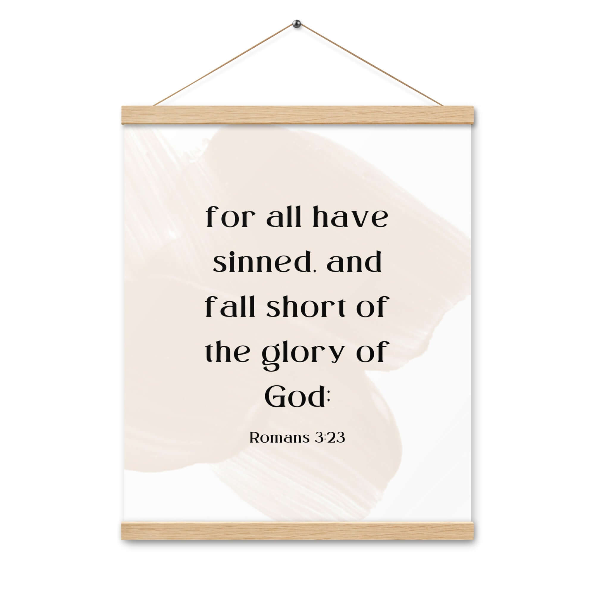 Romans 3:23 Bible Verse, fall short Enhanced Matte Paper Poster With Hanger Wall Art