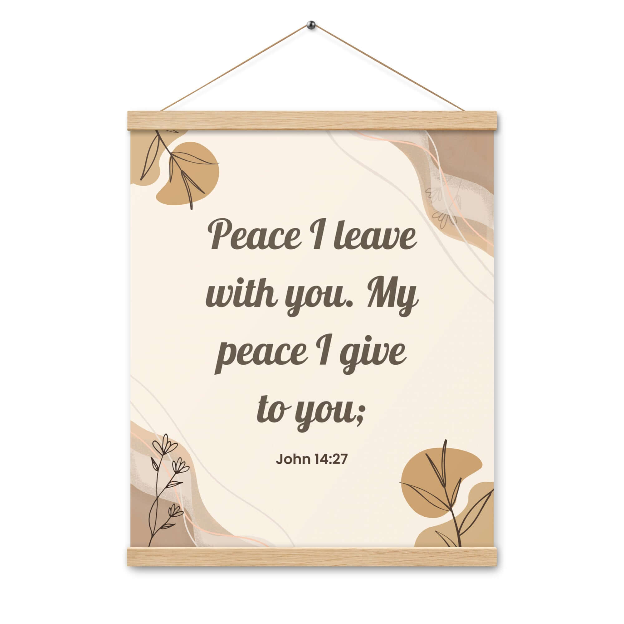 John 14:27 Bible Verse, Peace I Enhanced Matte Paper Poster With Hanger Wall Art