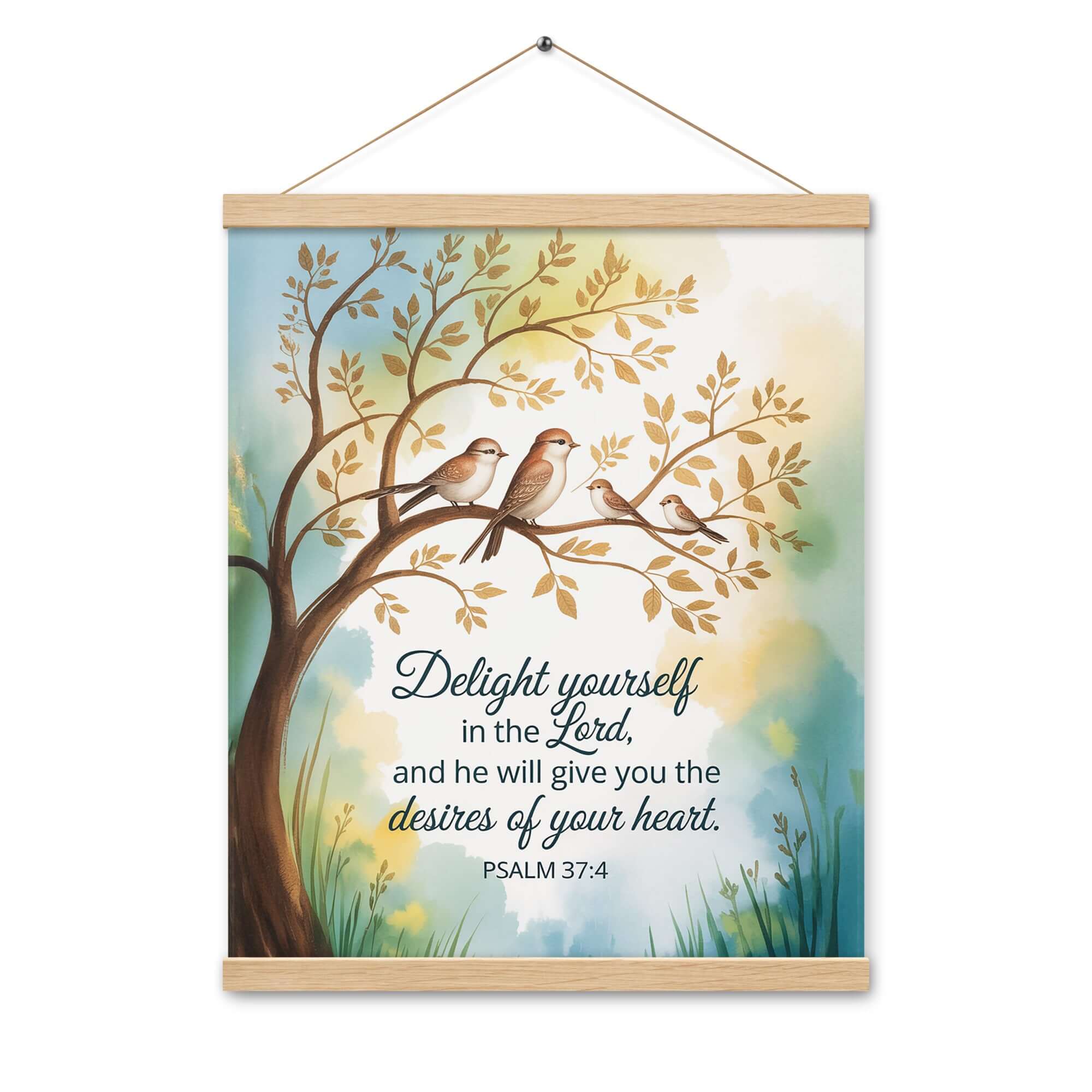 Psalm 37:4 Bible Verse, Yourself Enhanced Matte Paper Poster With Hanger