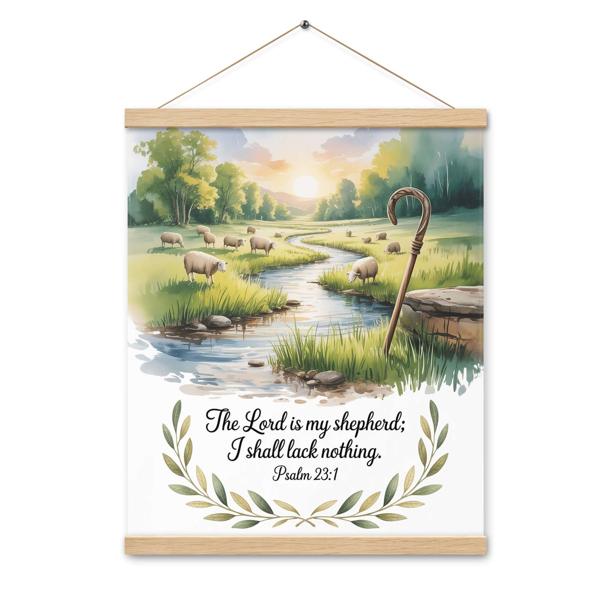 Psalm 23:1 Bible Verse, is my Enhanced Matte Paper Poster With Hanger