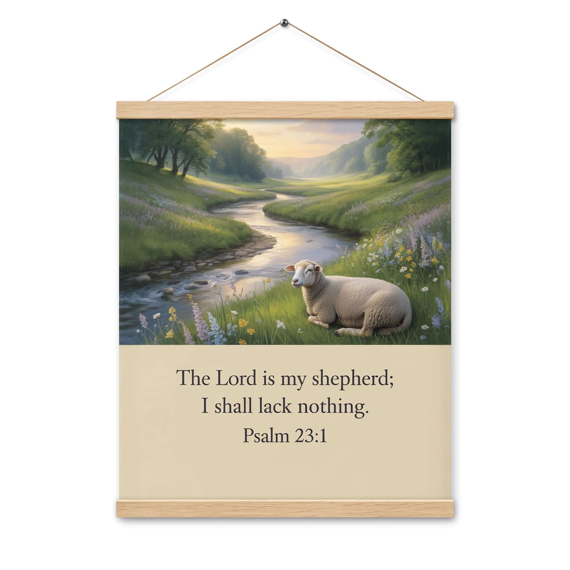 Psalm 23:1 Bible Verse, I shall Enhanced Matte Paper Poster With Hanger