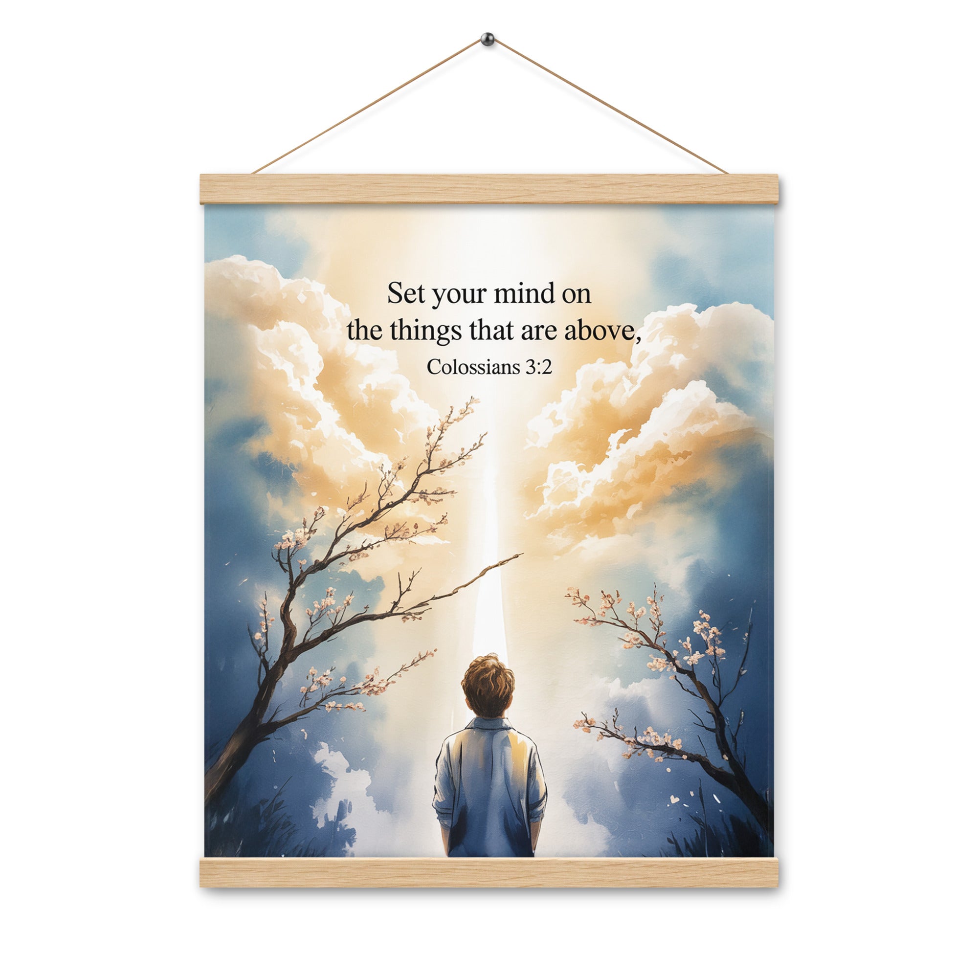 Colossians 3:2 Bible Verse the things Enhanced Matte Paper Poster With Hanger