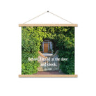 Revelation 3:20 Bible Verse, Garden Doorway Enhanced Matte Paper Poster With Hanger Wall Art Oak 18″×18″