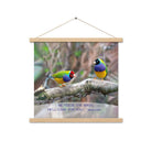 Matthew 6:26 Gouldian Finches, He'll Care for You Enhanced Matte Paper Poster With Hanger Wall Art Oak 18″×18″