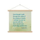 Psalm 23:4 Bible Verse, fear no evil Enhanced Matte Paper Poster With Hanger Wall Art Oak 18″×18″