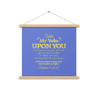 Matthew 11:29-30 Bible Verse, Take my yoke Enhanced Matte Paper Poster With Hanger Wall Art Oak 18″×18″