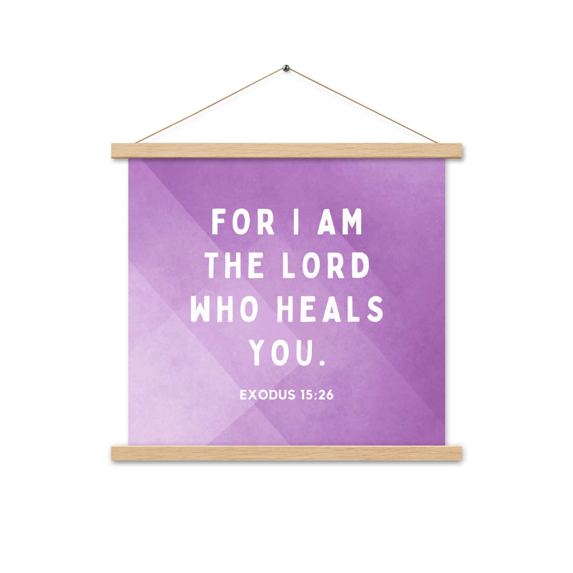 Exodus 15:26 Bible Verse, in his eyes Enhanced Matte Paper Poster With Hanger Wall Art Oak 18″×18″