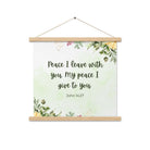 John 14:27 Bible Verse, My peace Enhanced Matte Paper Poster With Hanger Wall Art Oak 18″×18″