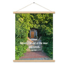 Revelation 3:20 Bible Verse, Garden Doorway Enhanced Matte Paper Poster With Hanger Wall Art