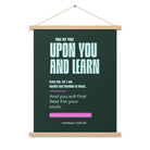Matthew 11:29-30 Bible Verse, I am gentle Enhanced Matte Paper Poster With Hanger Wall Art
