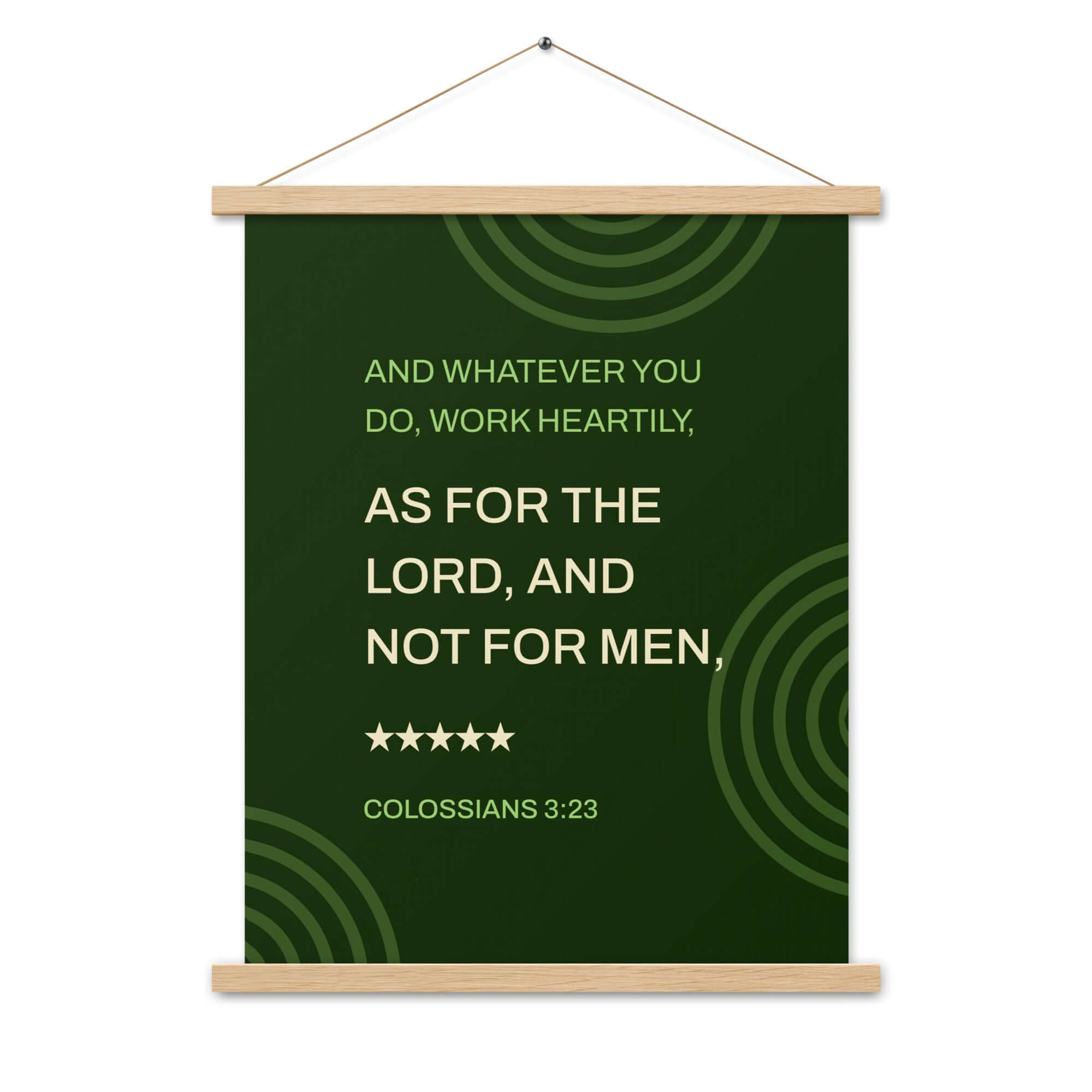 Colossians 3:23 Bible Verse, not for men Enhanced Matte Paper Poster With Hanger Wall Art