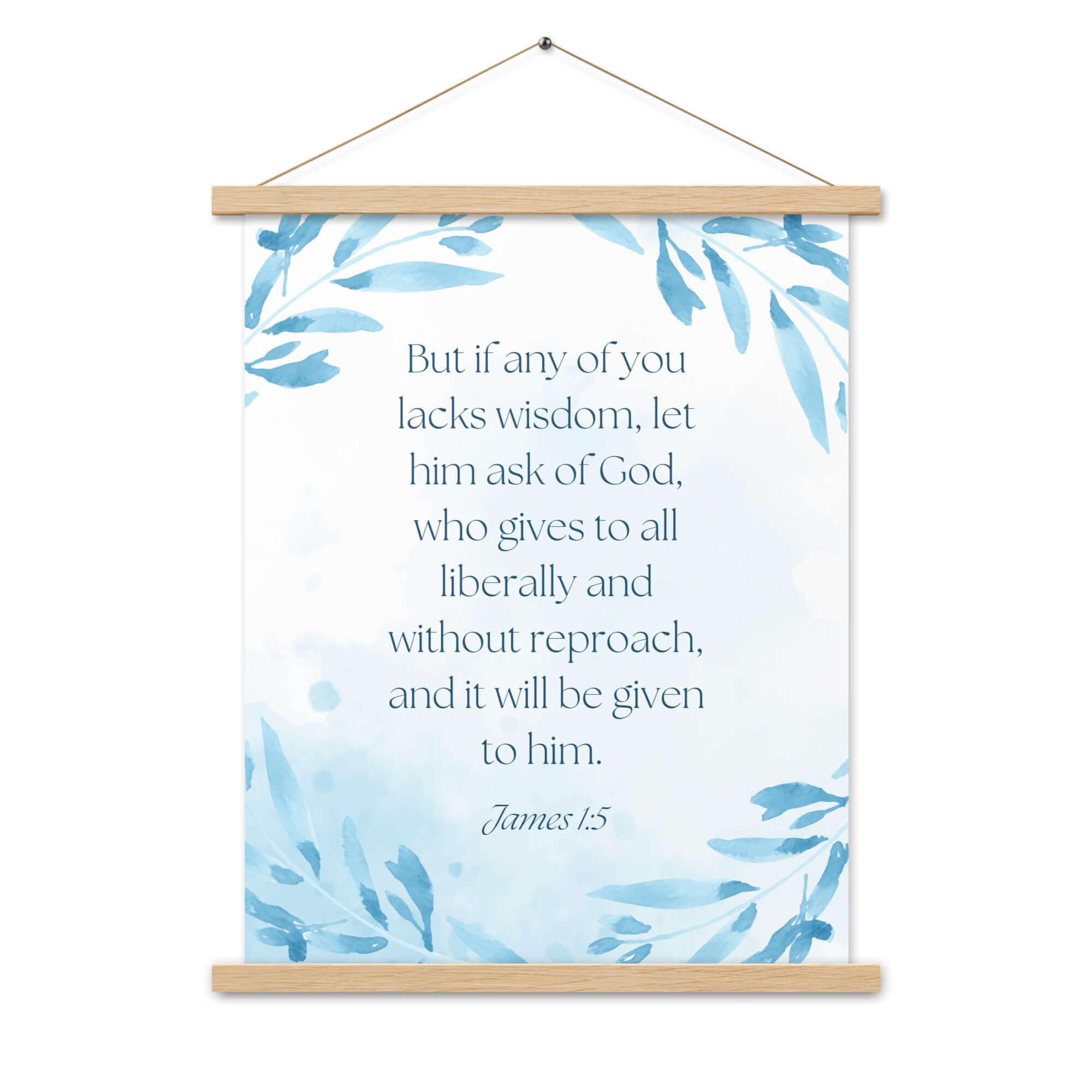 James 1:5 Bible Verse, lacks wisdom Enhanced Matte Paper Poster With Hanger Wall Art