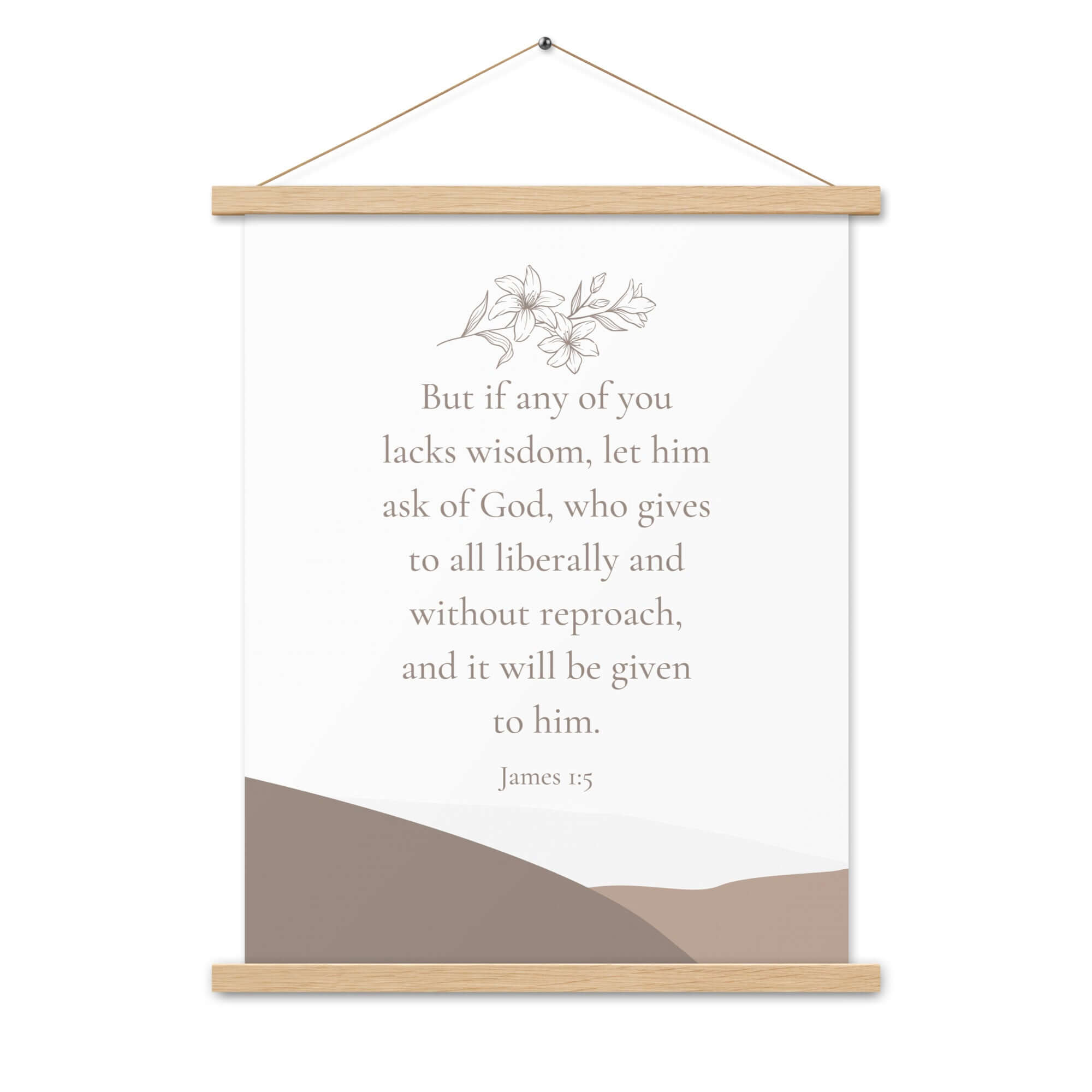 James 1:5 Bible Verse, ask of God Enhanced Matte Paper Poster With Hanger Wall Art