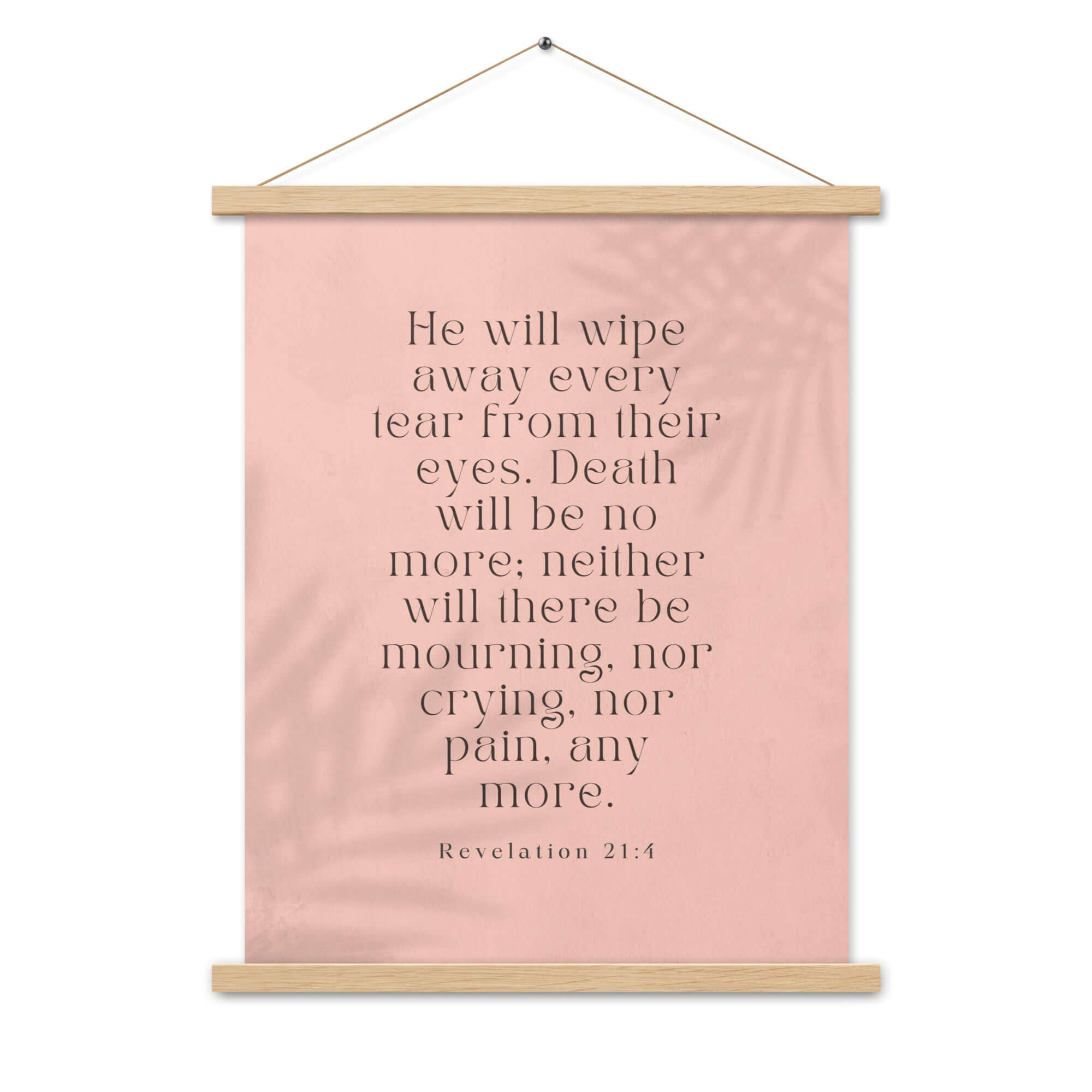 Revelation 21:4 Bible Verse, their eyes Enhanced Matte Paper Poster With Hanger Wall Art