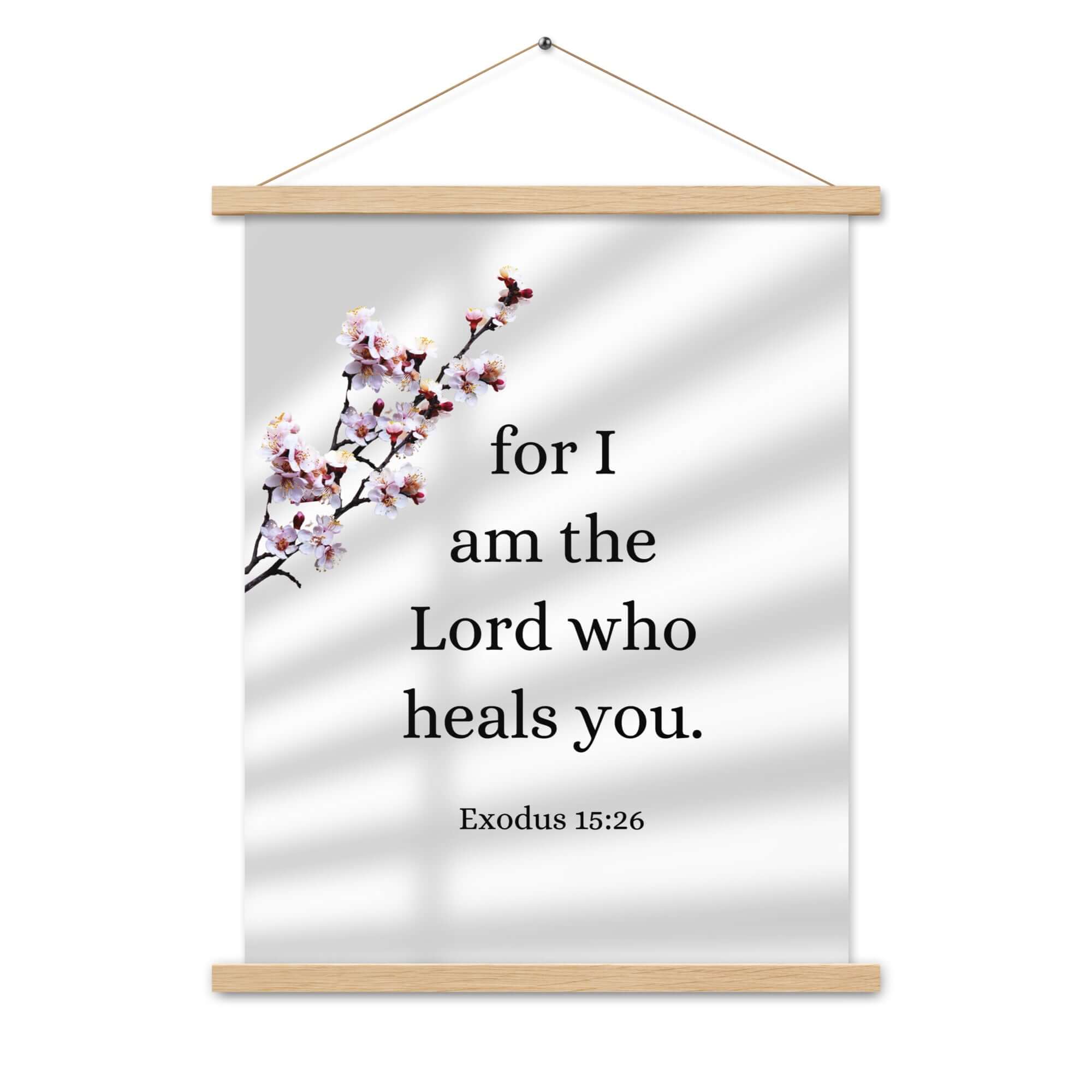 Exodus 15:26 Bible Verse, diligently listen Enhanced Matte Paper Poster With Hanger Wall Art