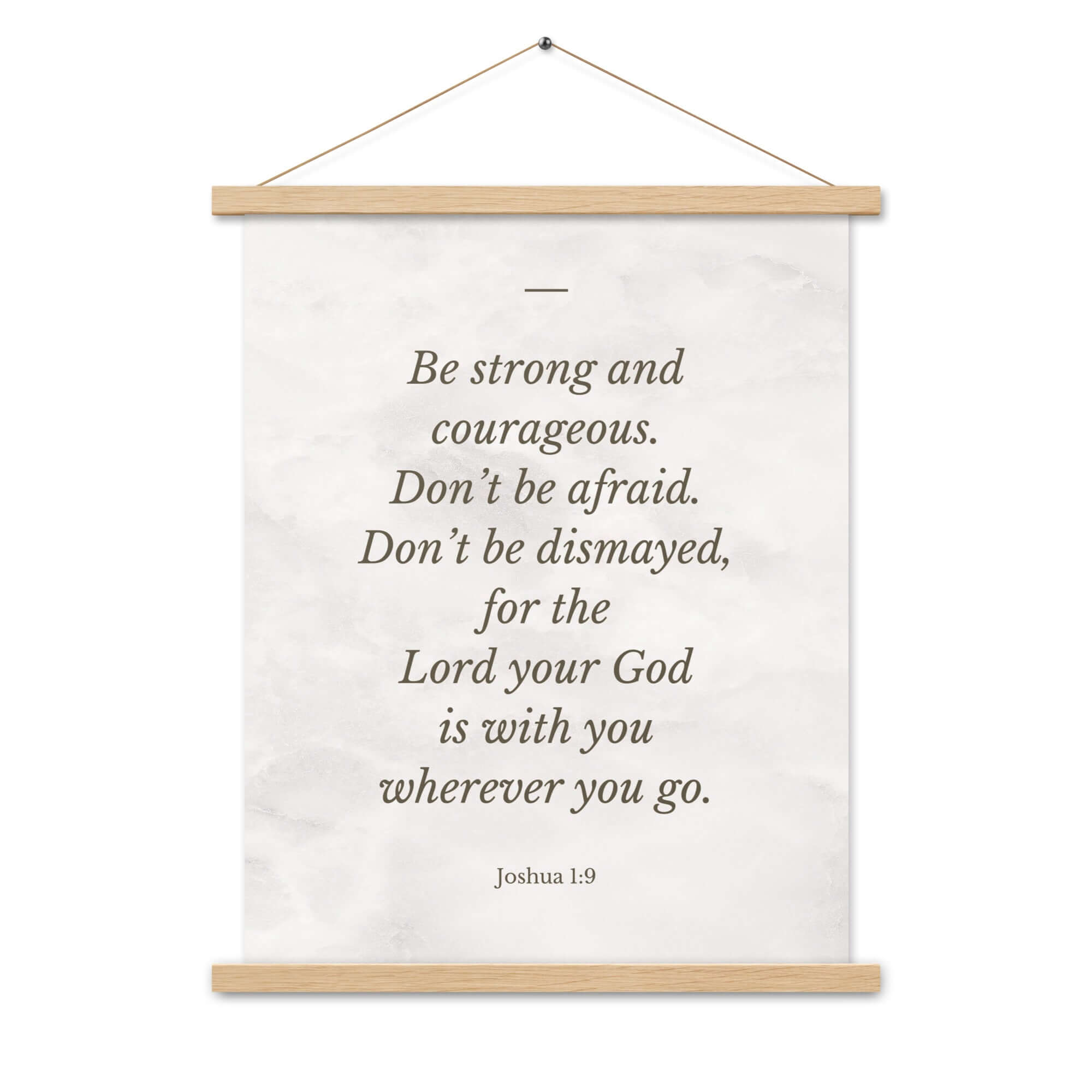 Joshua 1:9 Bible Verse, Be strong Enhanced Matte Paper Poster With Hanger Wall Art