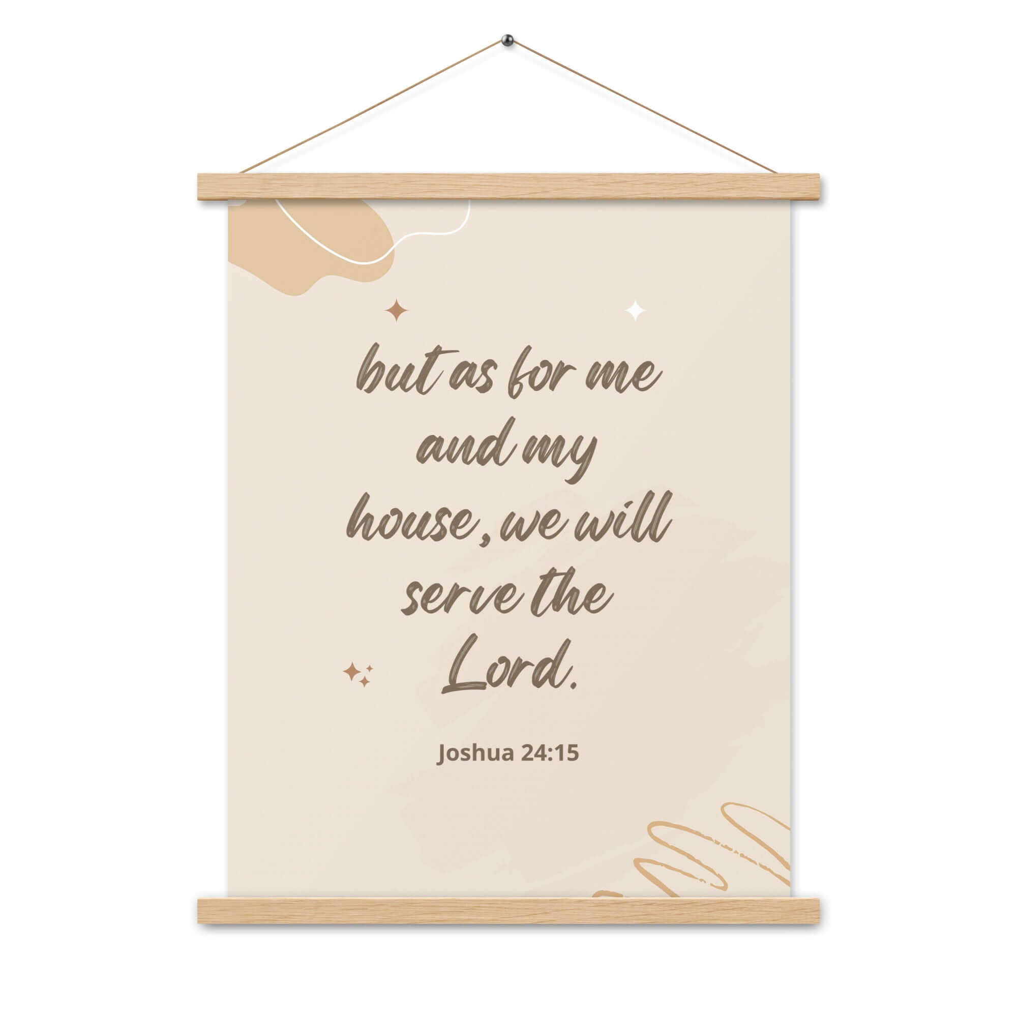 Joshua 24:15 Bible Verse, will serve Enhanced Matte Paper Poster With Hanger Wall Art