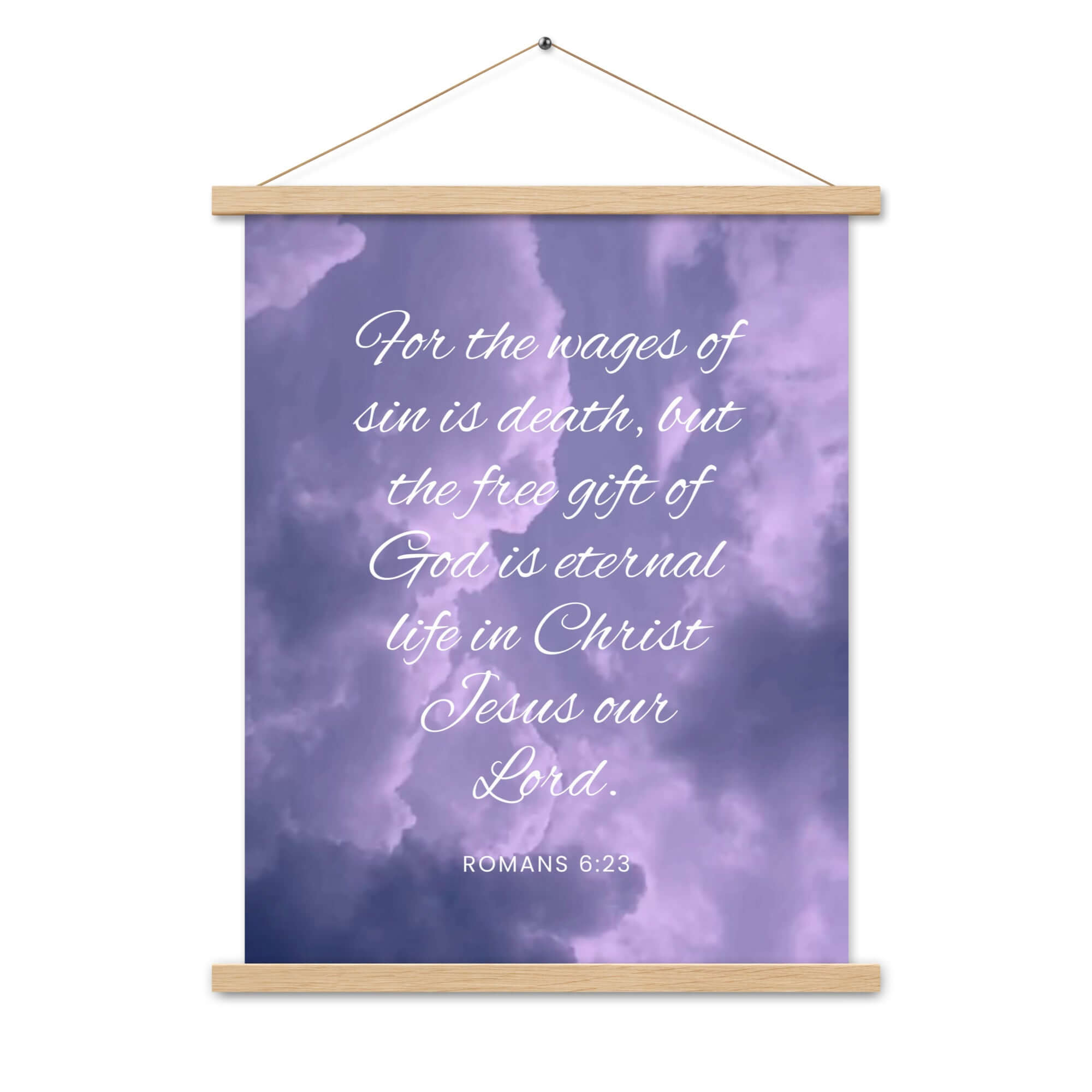 Romans 6:23 Bible Verse, free gift Enhanced Matte Paper Poster With Hanger Wall Art