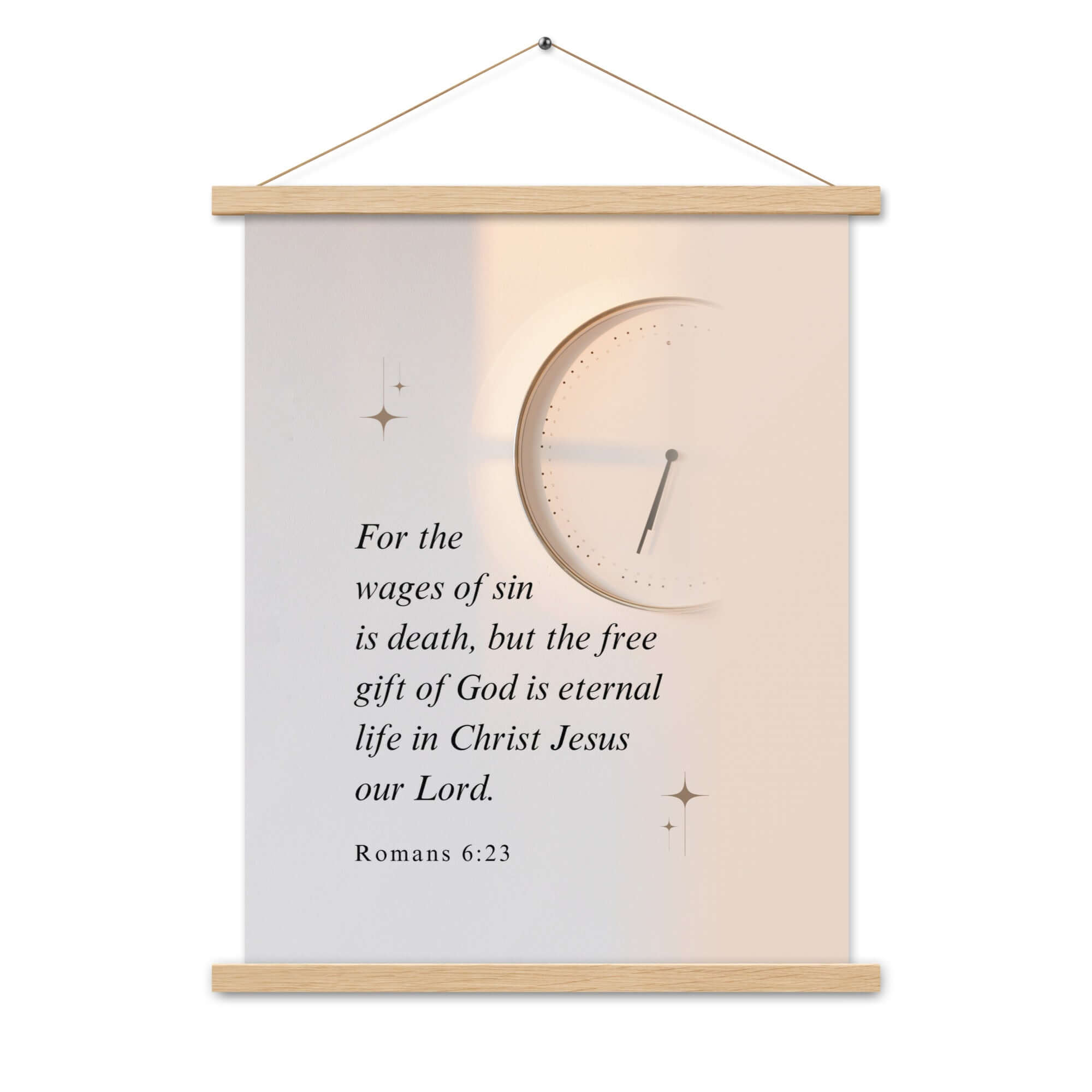 Romans 6:23 Bible Verse, our Lord Enhanced Matte Paper Poster With Hanger Wall Art