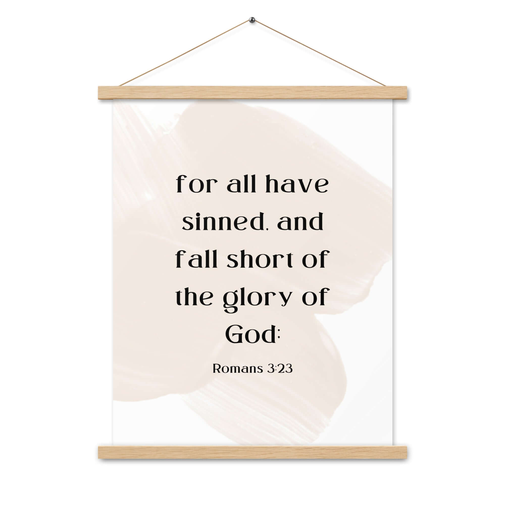 Romans 3:23 Bible Verse, fall short Enhanced Matte Paper Poster With Hanger Wall Art