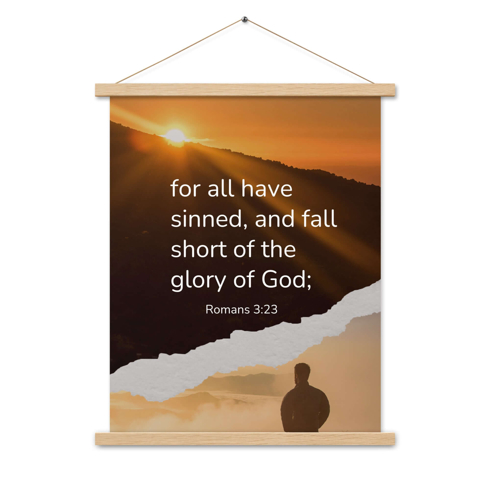 Romans 3:23 Bible Verse, of God Enhanced Matte Paper Poster With Hanger Wall Art