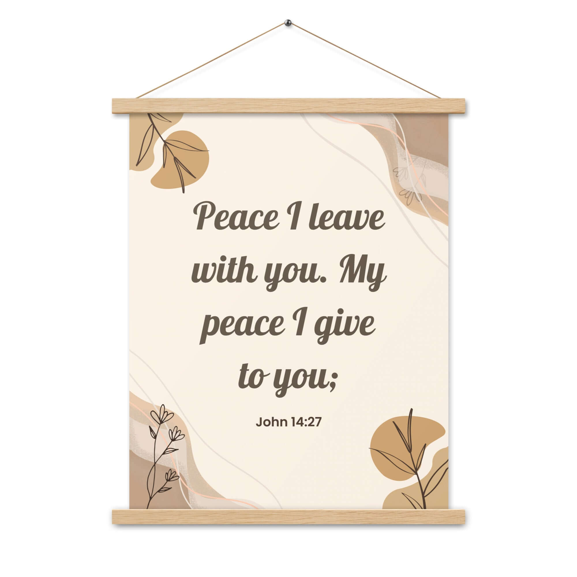 John 14:27 Bible Verse, Peace I Enhanced Matte Paper Poster With Hanger Wall Art