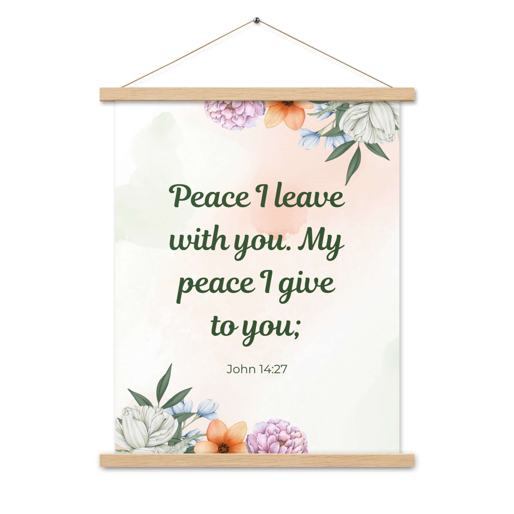 John 14:27 Bible Verse, with you Enhanced Matte Paper Poster With Hanger Wall Art
