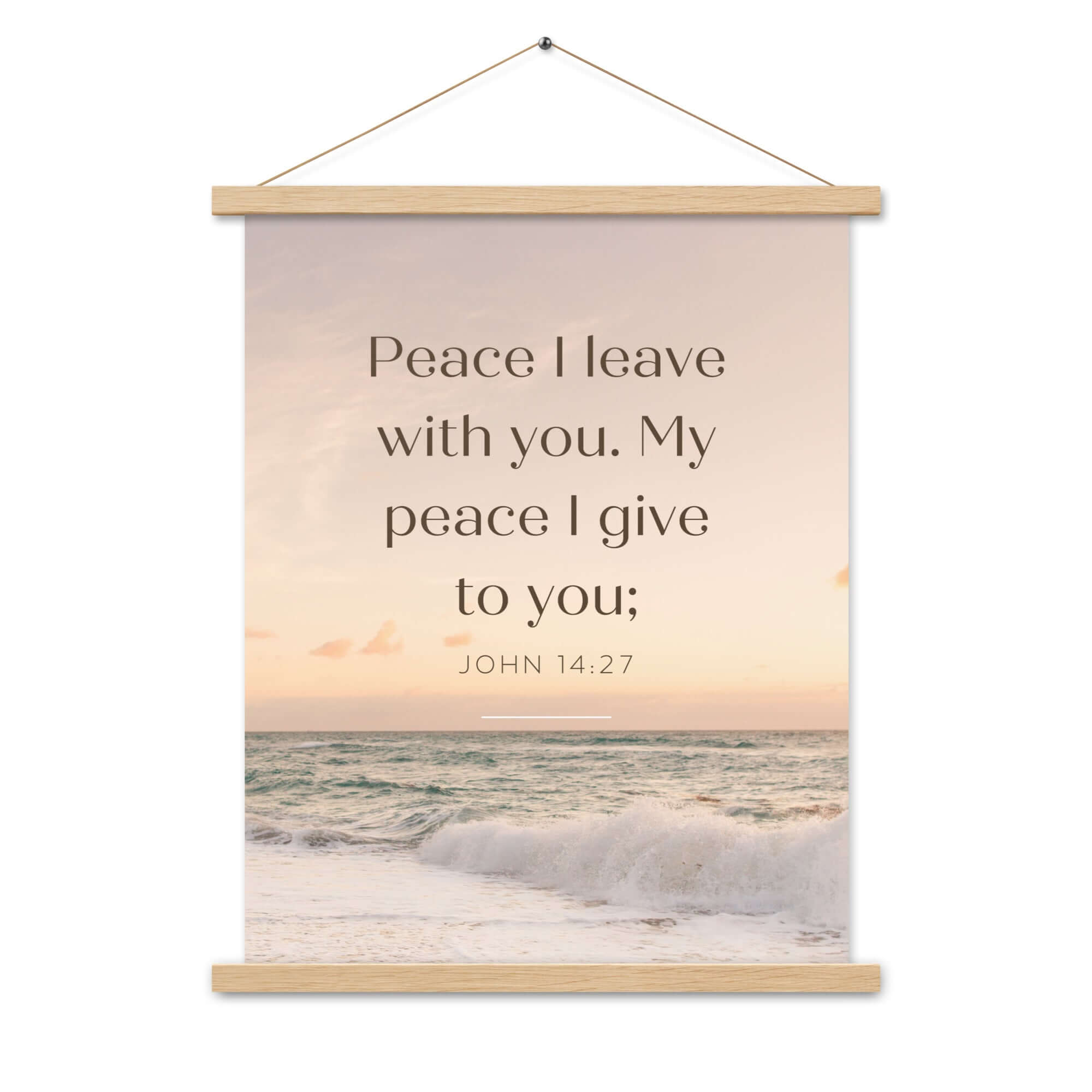 John 14:27 Bible Verse, not as the Enhanced Matte Paper Poster With Hanger Wall Art