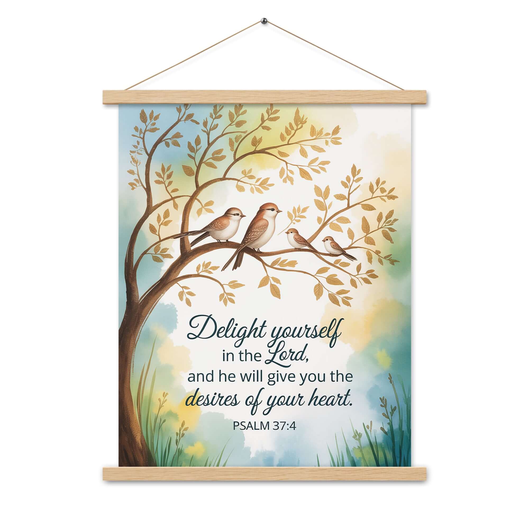 Psalm 37:4 Bible Verse, Yourself Enhanced Matte Paper Poster With Hanger