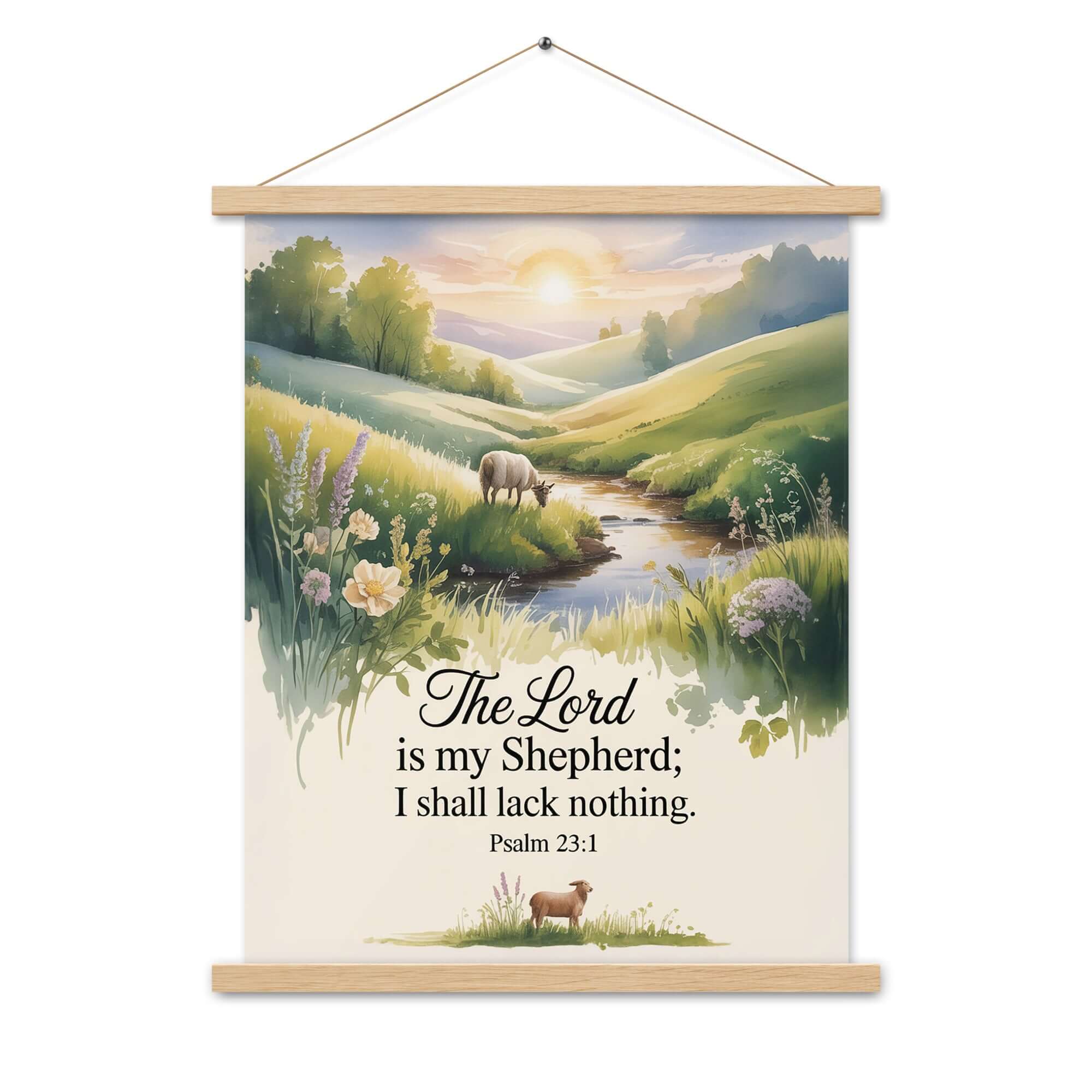 Psalm 23:1 Bible Verse, Lord Enhanced Matte Paper Poster With Hanger