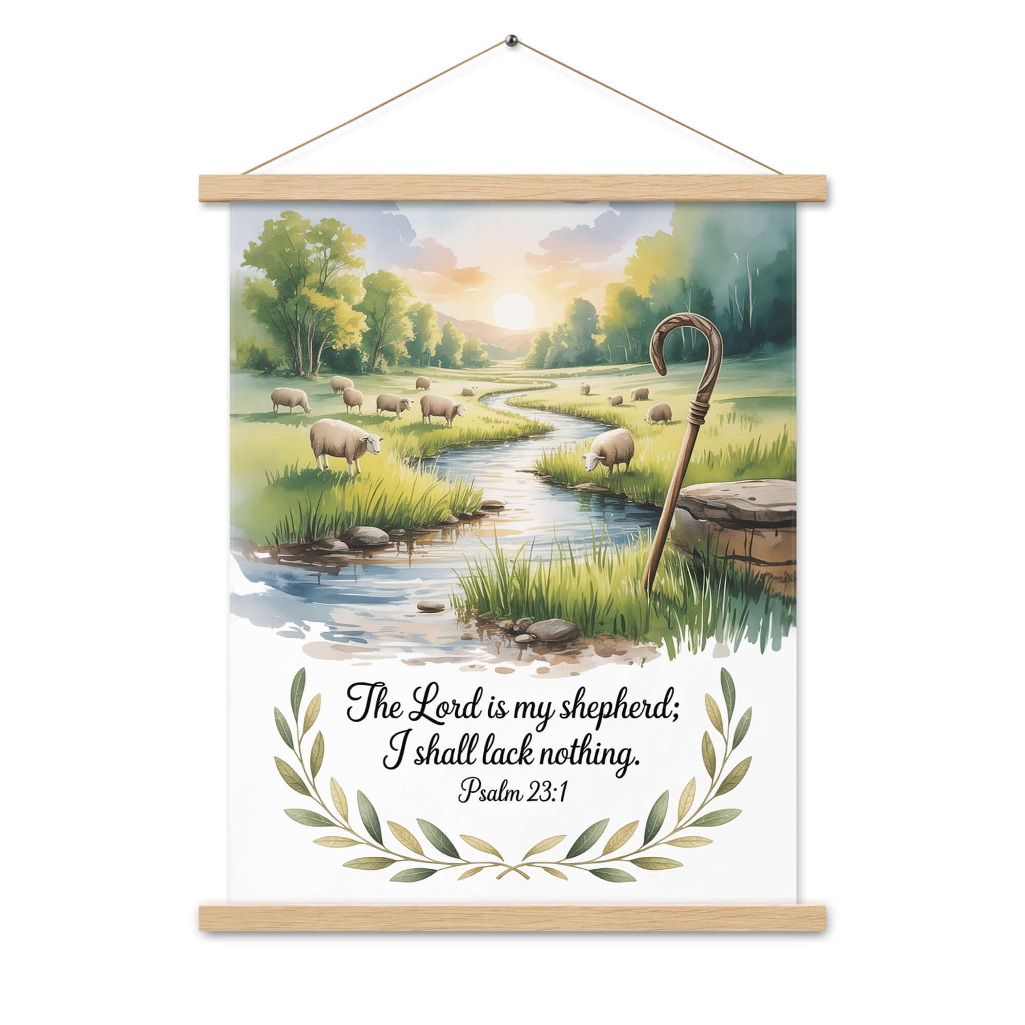 Psalm 23:1 Bible Verse, is my Enhanced Matte Paper Poster With Hanger